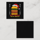 prettige feestdagen met kaaskerst vierkante visitekaartje (Voorkant / Achterkant)