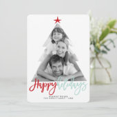 prettige feestdagen met kerstboomcursus feestdagenkaart (Staand voorkant)