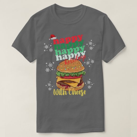 prettige feestdagen met kerstcadeautje t-shirt (Design voorkant)