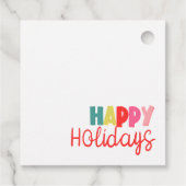 prettige feestdagen met kerstcadeautjes bedankjes labels (Achterkant)