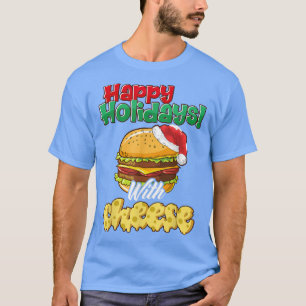 prettige feestdagen met kerstkaas shirt