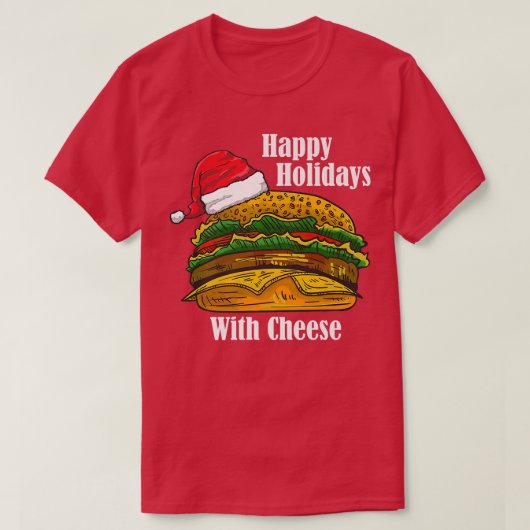prettige feestdagen met kerstkaas t-shirt (Design voorkant)