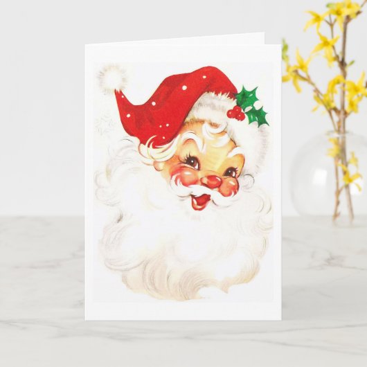 Prettige feestdagen Met Kerstman Kaart (Gele Bloem)