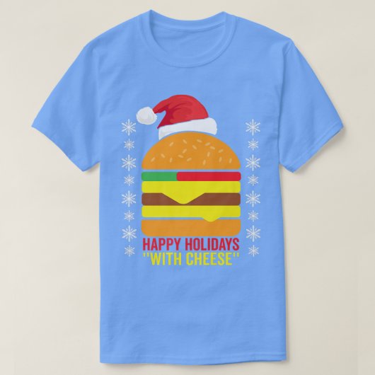 prettige feestdagen met Kerstmis met de Kaas Famil T-shirt (Design voorkant)