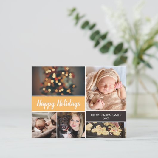 prettige feestdagen met kerstmustard (Staand voorkant)