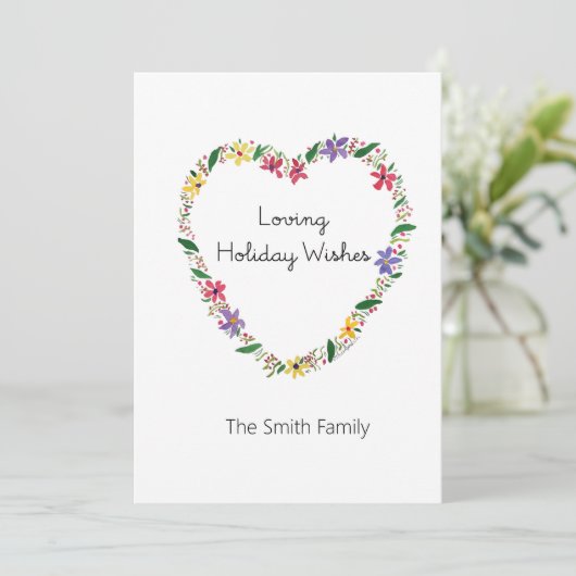 Prettige feestdagen met personalisatie feestdagenkaart (Staand voorkant)