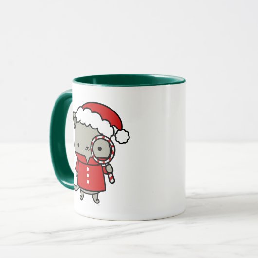 prettige feestdagen met Purrlock en MoriarTEA Mok (Voorkant links)