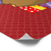 prettige feestdagen met Santa en Reindeer Poster (Hoek)