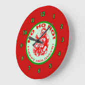 Prettige feestdagen Met Santa Wall Clock Grote Klok (Hoek)