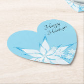 prettige feestdagen met Snowflake Art Kartonnen Onderzetters (Gekanteld)
