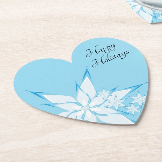prettige feestdagen met Snowflake Art Kartonnen Onderzetters (Gekanteld)
