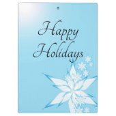 prettige feestdagen met Snowflake Art Klembord (Achterkant)