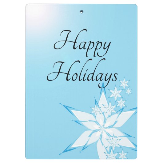 prettige feestdagen met Snowflake Art Klembord (Achterkant)