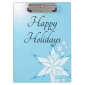 prettige feestdagen met Snowflake Art Klembord (Voorkant)