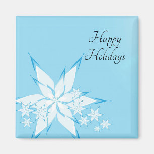prettige feestdagen met Snowflake Art Magneet