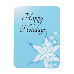 prettige feestdagen met Snowflake Art Magneet