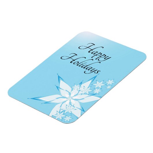 prettige feestdagen met Snowflake Art Magneet (Linkerzijde)