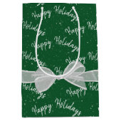 prettige feestdagen met Snowflakes Medium Cadeauzakje (Voorkant)