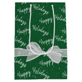 prettige feestdagen met Snowflakes Medium Cadeauzakje (Achterkant)