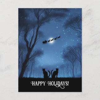 Prettige feestdagen Met twee katten en de kerstman