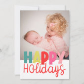 prettige feestdagen met wenskaart voor kerstfoto's kaart (Voorkant)