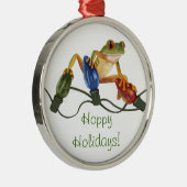 prettige feestdagen metalen ornament (Rechts)