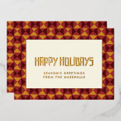 prettige feestdagen middeleeuwse patroon (Voorkant / Achterkant)