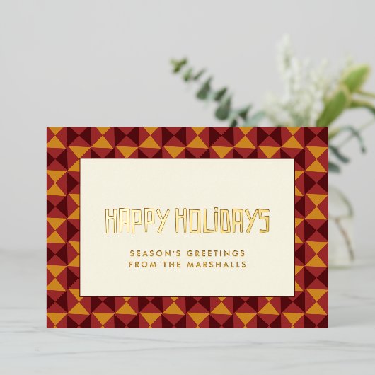 prettige feestdagen middeleeuwse patroon (Staand Voorkant)