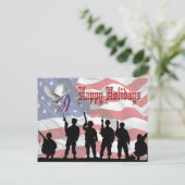 Prettige feestdagen Militair Briefkaart (Staand voorkant)