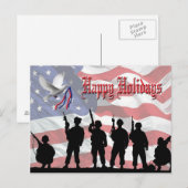 Prettige feestdagen Militair Briefkaart (Voorkant / Achterkant)