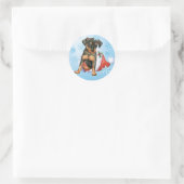 prettige feestdagen Min Pin Ronde Sticker (Tas)