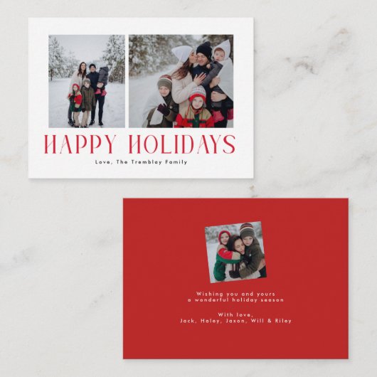 PRETTIGE FEESTDAGEN MINI Modern & Minimal Notitiekaartje (Voorkant / Achterkant)