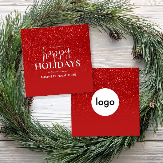 Prettige feestdagen MINI Zakelijke vakantie Kaart Notitiekaartje