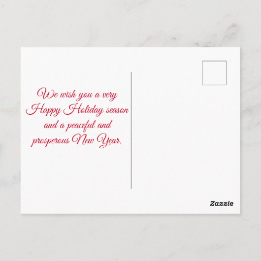 prettige feestdagen minimaal 6 foto's collage briefkaart (Achterkant)