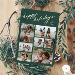 Prettige feestdagen Minimaal 7 Fotocollage Script<br><div class="desc">Prettige feestdagen Folie Kaart Minimaal 7 Fotocollage Script Klik op personaliseren om dit ontwerp aan te passen met uw foto's en details.</div>