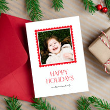 Prettige feestdagen Minimaal eenvoudige rode scalp