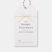 Prettige feestdagen Minimal Gouden Boog Moderne Ke Cadeaulabel (Voorkant)