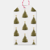 Prettige feestdagen Minimale groene kerstpijnboom Cadeaulabel (Achterkant)