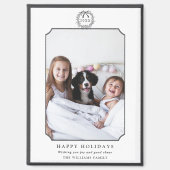 Prettige feestdagen Minimale houtskool Magneet (Voorkant)