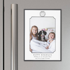 Prettige feestdagen Minimale houtskool Magneet