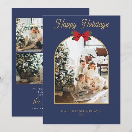 Prettige feestdagen Minimale kerstkaart Kaart (Voorkant / Achterkant)