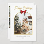 Prettige feestdagen Minimale kerstkaart Kaart (Voorkant / Achterkant)