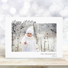 Prettige feestdagen Minimale moderne foto's Feestdagenkaart