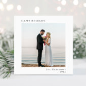Prettige feestdagen Minimale moderne kerstfoto Feestdagenkaart