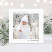 Prettige feestdagen Minimale moderne kerstfoto Feestdagenkaart