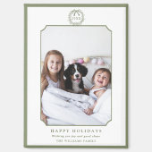 Prettige feestdagen Minimale Sage Green Magneet (Voorkant)