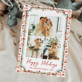 Prettige feestdagen Minimale winterbessen Feestdagenkaart