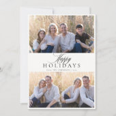 Prettige feestdagen Minimalist 3 Foto Feestdagenkaart (Voorkant)