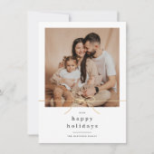 Prettige feestdagen Minimalist gouden boog kerst f Feestdagenkaart (Voorkant)