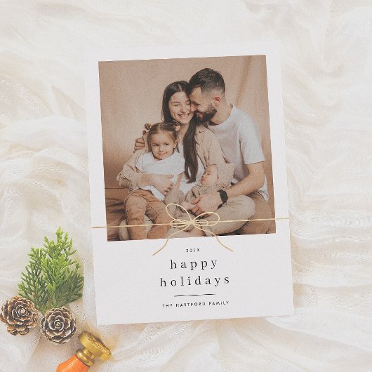 Prettige feestdagen Minimalist gouden boog kerst f Feestdagenkaart